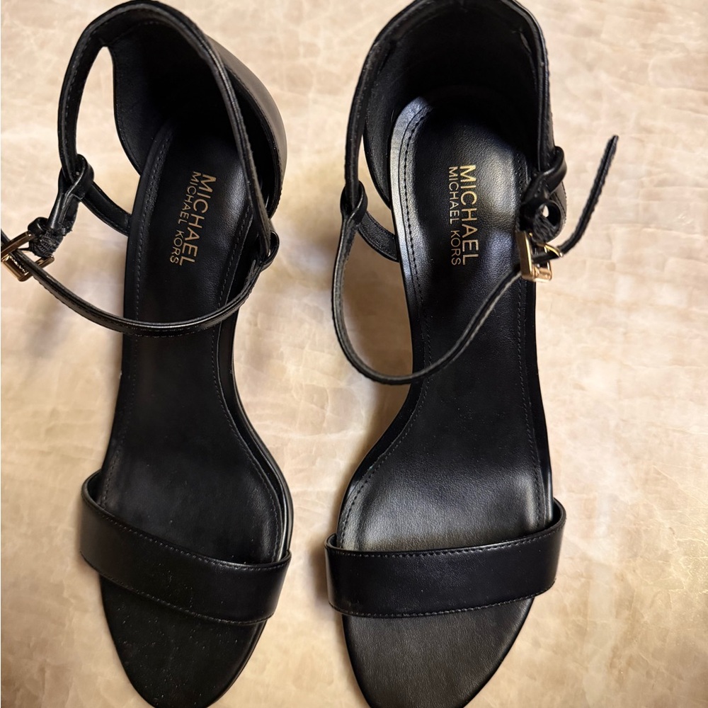 Michael Kors Black Heeled Sandals